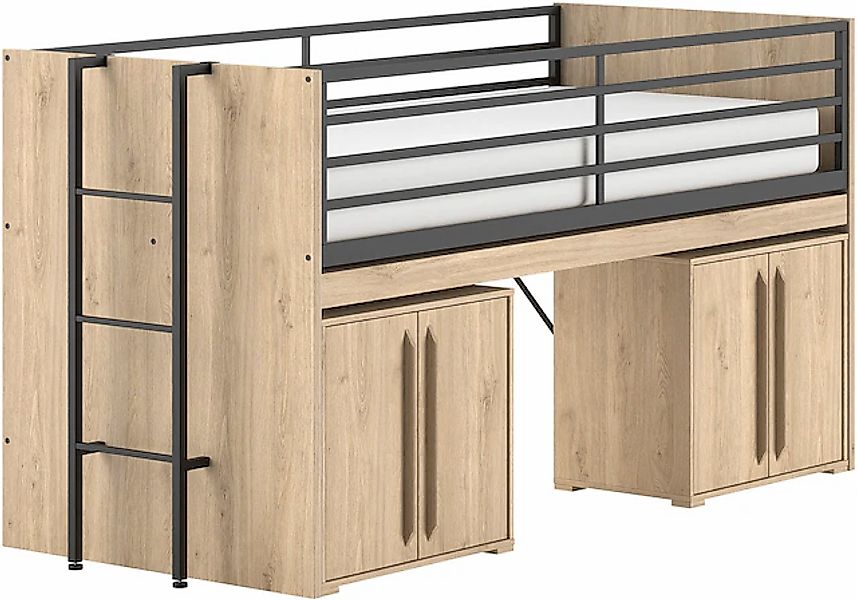Vipack Stauraumbett »Sam, schlafen und arbeiten in einem, wahlweise Eiche- günstig online kaufen