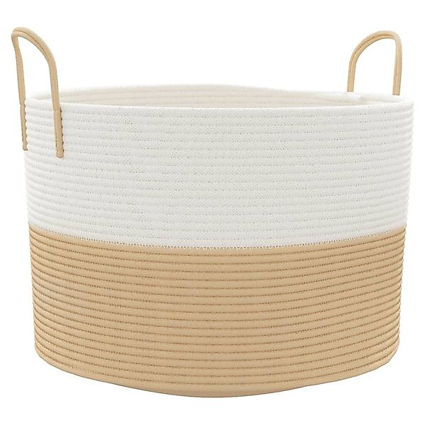 vidaXL Aufbewahrungskorb Aufbewahrungskorb Beige und Weiß günstig online kaufen