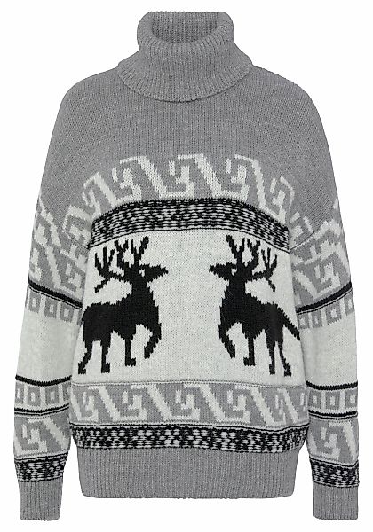 Vivance Rollkragenpullover, mit Wintermotiv, Strickpullover, Norwegerpullov günstig online kaufen