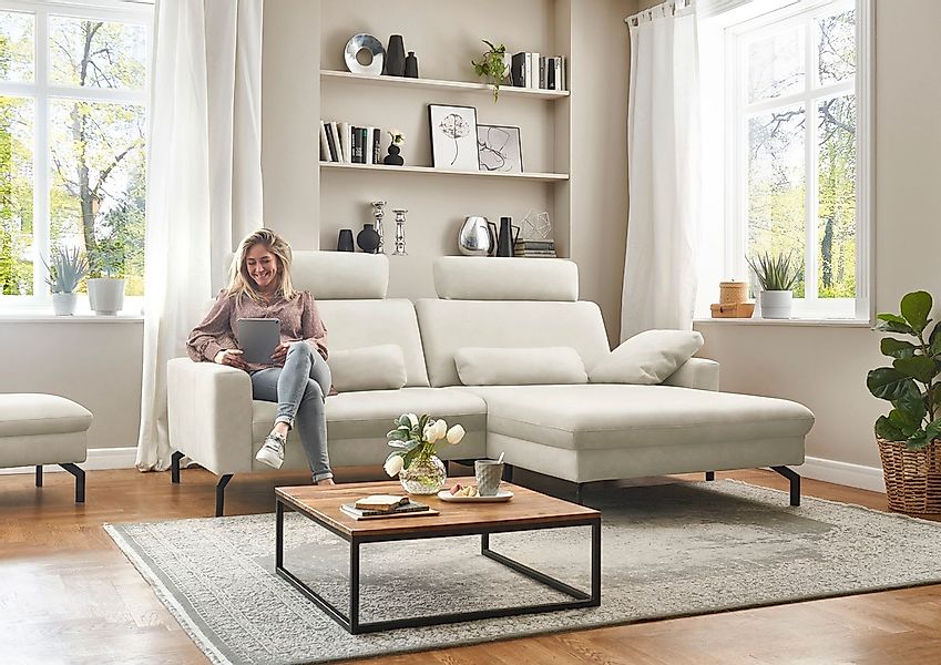 Die PlanBar Ecksofa "PN-EM20028 L-Form mit Kopfstützen", wahlweise mit moto günstig online kaufen