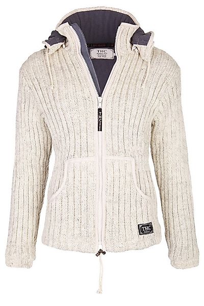 THC Natural Line Strickjacke Schafwollstrickjacke gerippt weiß 713 (1 Stück günstig online kaufen