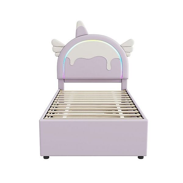 Furnishings Home Kinderbett Polsterbett Stauraumbett LED (Mit Ausziehbett, günstig online kaufen