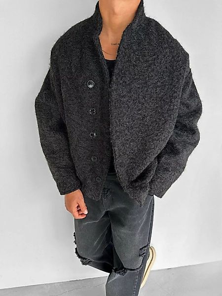 Abluka Winterjacke Trendige Oversize Wollmischung Jacke – Stilvoll & bequem günstig online kaufen