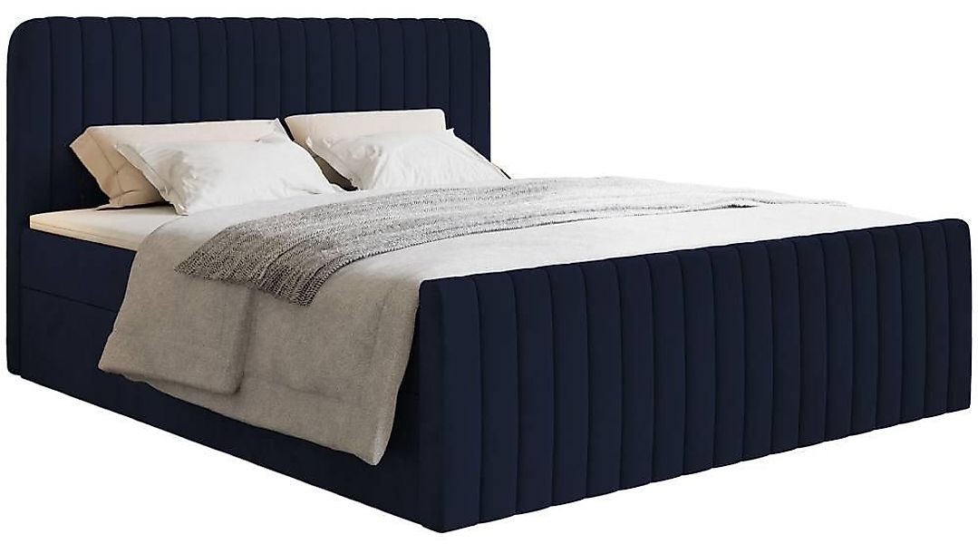 NADUVI Collection | Boxspringbett Adrien Samt mit Stauraum 160x200 günstig online kaufen