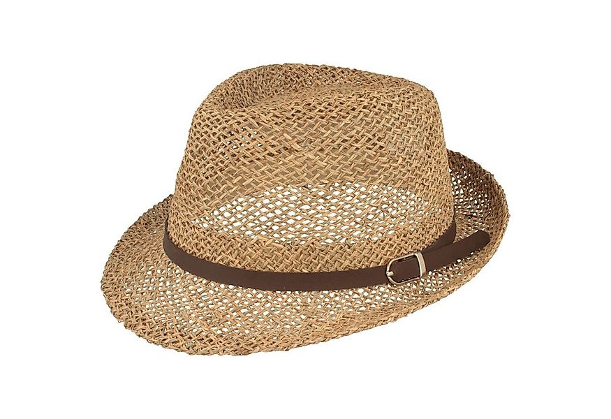 Fiebig Strohhut luftig, mit Kunst-Ledergarnitur günstig online kaufen