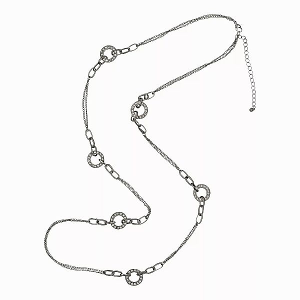Steuer Lange Kette Metallkette rhodiumfarben mit günstig online kaufen
