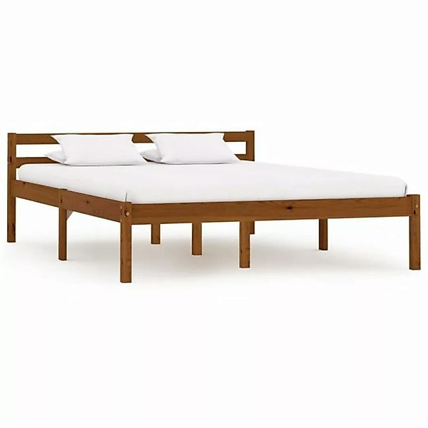 furnicato Bett Massivholzbett Honigbraun Kiefer 140x200 cm günstig online kaufen