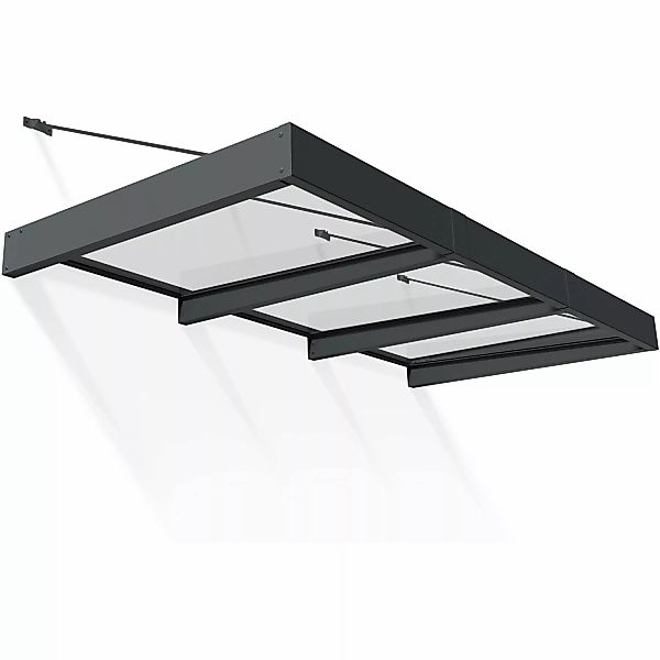Palram - Canopia Vordach Sophia XL 2,8 m x 1,4 m Grau günstig online kaufen