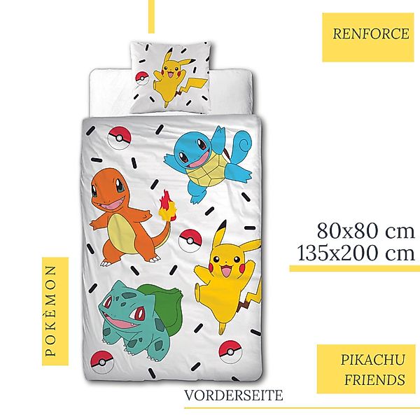 MTOnlinehandel Bettwäsche Pokémon 135x200 + 80x80 günstig online kaufen