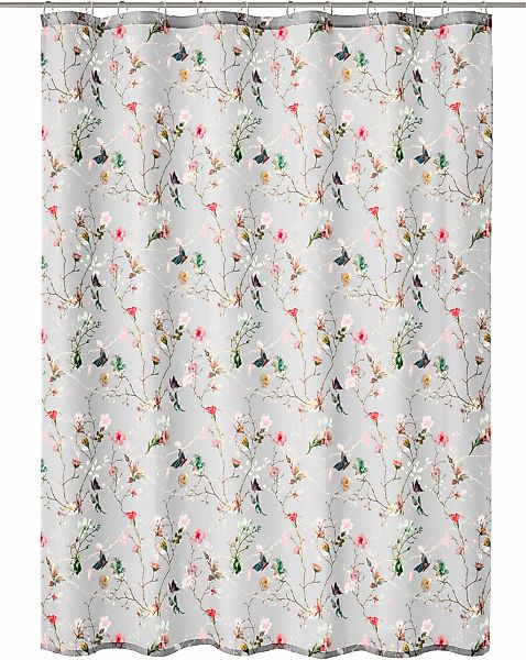 Kleine Wolke Duschvorhang "Flores" Breite 180 cm mit beschwertem Saum und V günstig online kaufen