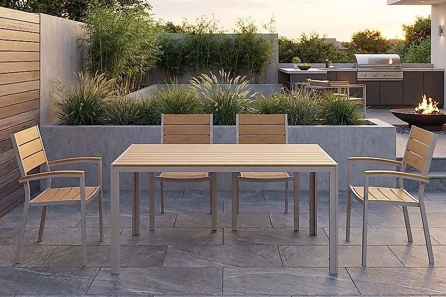 riess-ambiente Gartentisch DESIGNO 150cm natur / greige (Einzelartikel, 1-S günstig online kaufen