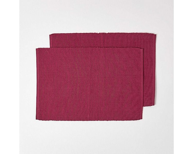 Homescapes Platzset Tischset weinrot im 2er-Set – 30 x 45 cm, 100% Baumwoll günstig online kaufen