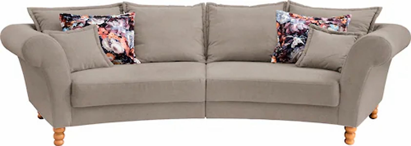 Home affaire Big-Sofa »Tassilo geschwungene Formensprache, bequem, Mega Sof günstig online kaufen