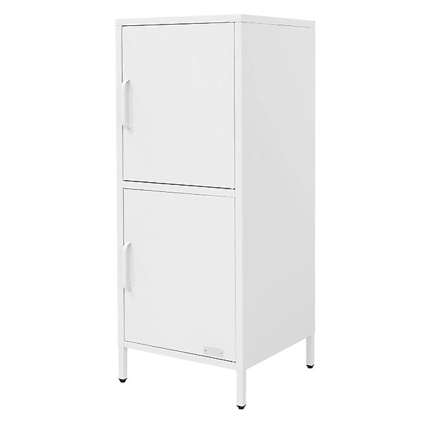 ML-Design Aktenschrank 40x101,5x40 cm Weiß aus Stahl mit 2 Türen günstig online kaufen