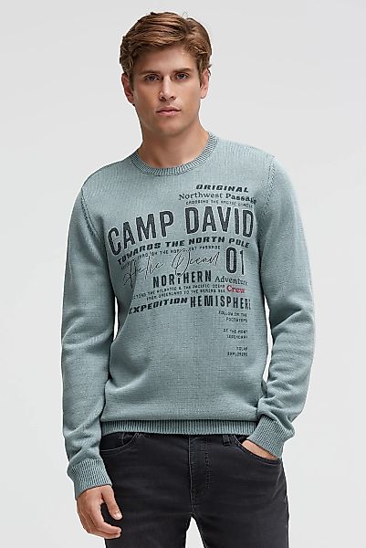 CAMP DAVID Rundhalspullover aus Baumwolle günstig online kaufen