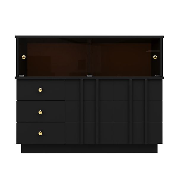 Küchenschrank Sideboard mit Glastüren, Aufbewahrungsschrank für Esszimmer u günstig online kaufen