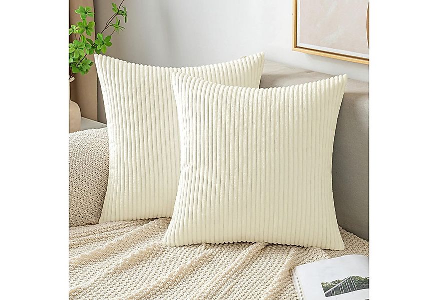 MODFU Kissenbezüge 2er Set Weich Kordsamt Zierkissenbezug Dekokissen Modern günstig online kaufen