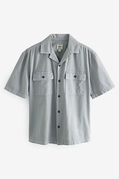 Next Kurzarmhemd Kurzarmhemd aus Leinenmix mit kubanischem Kragen (1-tlg) günstig online kaufen