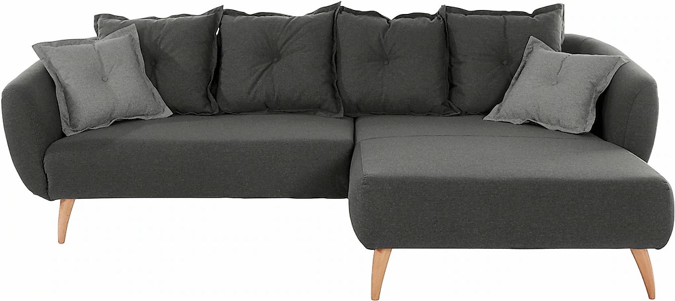 Home affaire Ecksofa "Baggio formschöne Polsterecke, bequem, Breite 277cm, günstig online kaufen