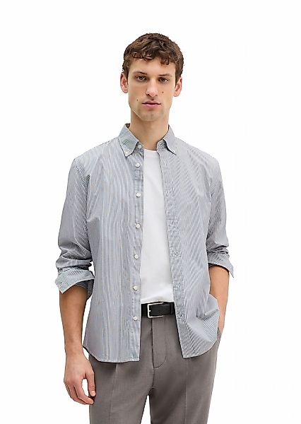 Marc OPolo Langarmhemd "aus Bio-Baumwoll-Popeline" günstig online kaufen