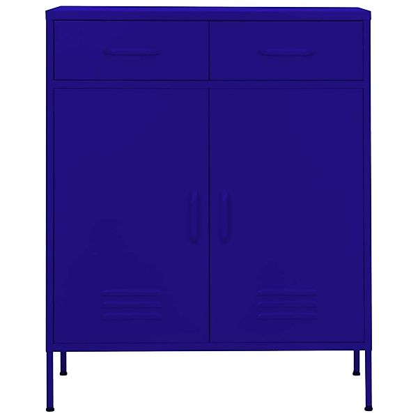vidaXL Mehrzweckschrank Lagerschrank Marineblau 80x35x101,5 cm Stahl günstig online kaufen