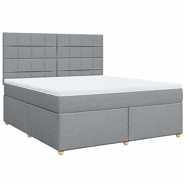 vidaXL Boxspringbett mit Matratze Hellgrau 180x200 cm Stoff 3291359 günstig online kaufen