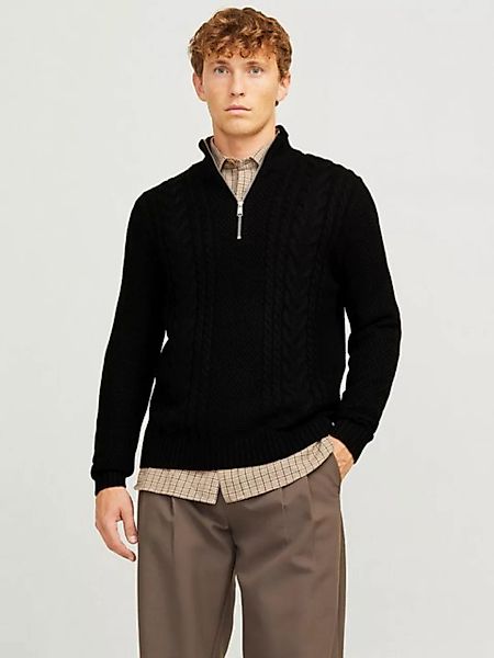 Jack & Jones Troyer JJCRAIG KNIT HALF ZIP mit Zopfmuster günstig online kaufen