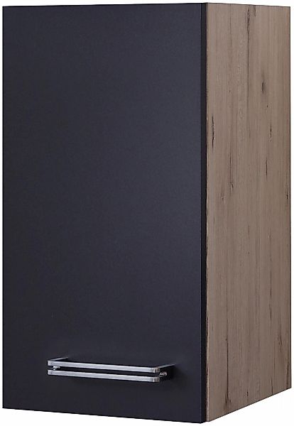 Flex-Well Exclusiv Küchen-Hängeschrank Lara 30 cm Anthrazit-San Remo Eiche günstig online kaufen