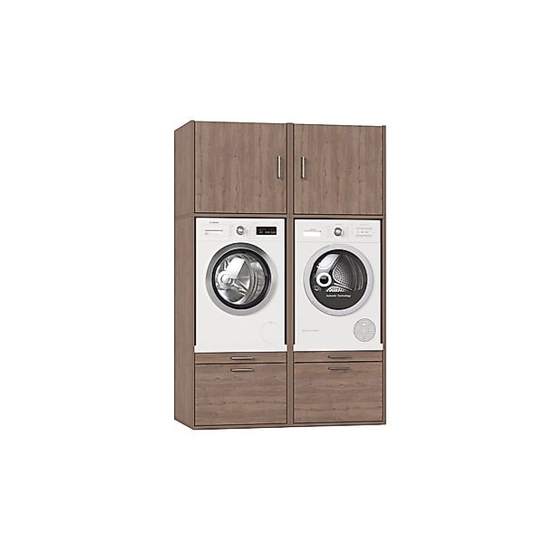 Waschturm Waschmaschinenschrank Twin collection 4.2 Natur Eiche-Optik günstig online kaufen