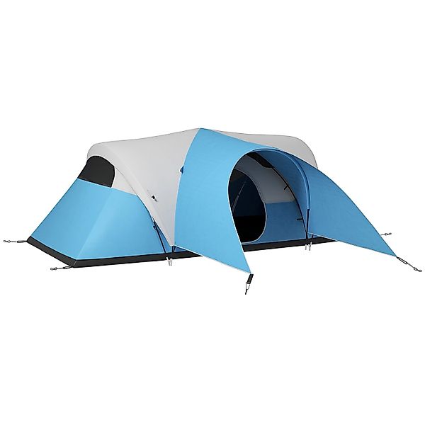 Outsunny Tunnelzelt Campingzelt Polyester Blau 550L x 300B x 198H cm günstig online kaufen