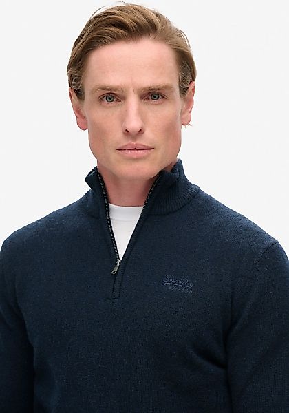 Superdry Strickpullover "ESSENTIAL EMB KNIT HALF ZIP" günstig online kaufen