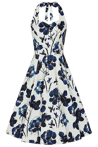 Hearts & Roses London A-Linien-Kleid Indigo Romance Swing Vintage Retro 50e günstig online kaufen