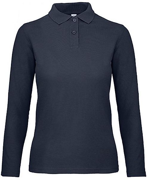 B&C Langarm-Poloshirt Damen Long Sleeve Polo ID.001 / 100 % Baumwollpiqué günstig online kaufen