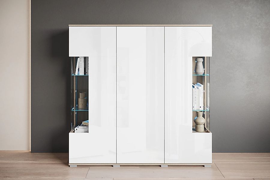 OTTO home Highboard "Kenia" 1 Stk. tlg. Modernes Highboard, mit Glastüren, günstig online kaufen