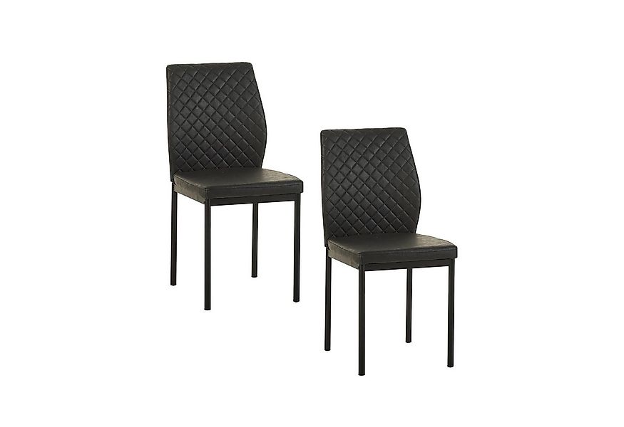 HTI-Living Esszimmerstuhl Esszimmerstuhl 2er Set Antikanthrazit Tromi (Set, günstig online kaufen