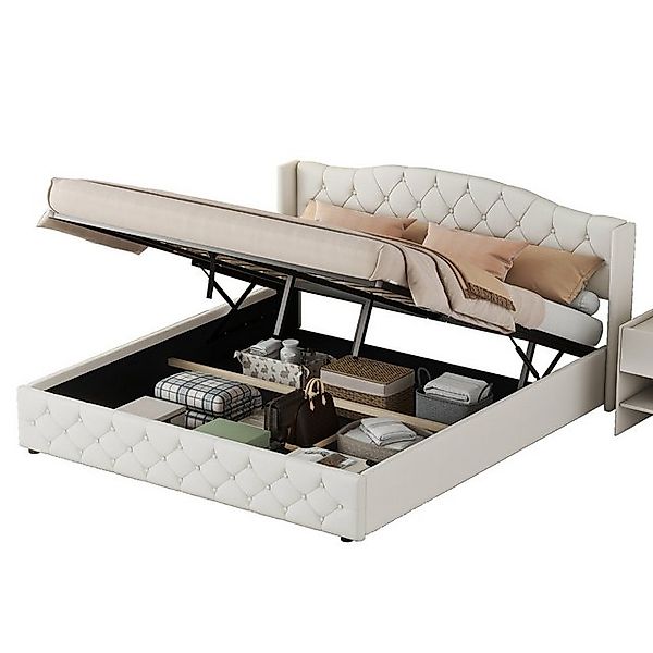 Ulife Polsterbett Hydraulisches Doppelbett, Stauraumbett,Multifunktionales günstig online kaufen