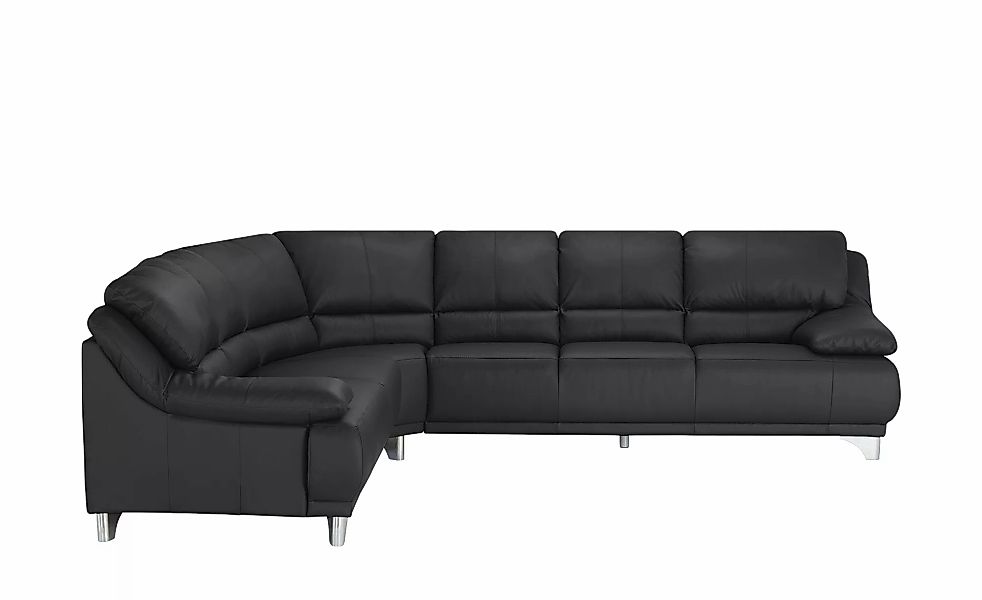 Ecksofa  aus Echtleder Maranello  ¦ schwarz ¦ Maße (cm): B: 295 H: 87 T: 25 günstig online kaufen