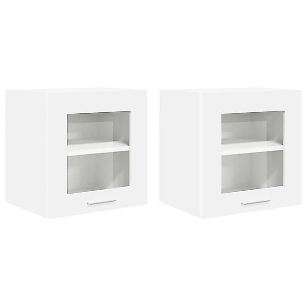 vidaXL Hängeschrank mit Tür 2 Stk Weiß 40 x 31 x 40 cm Holzwerkstoff 884195 günstig online kaufen