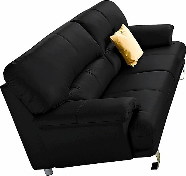 TRENDMANUFAKTUR 3-Sitzer "Cecilia, in italienischem Design, bequem" mit Chr günstig online kaufen