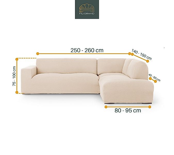 Belmarti Ecksofahusse Bezug für Ecksofa mit Halbinsel rechts/links, elastis günstig online kaufen