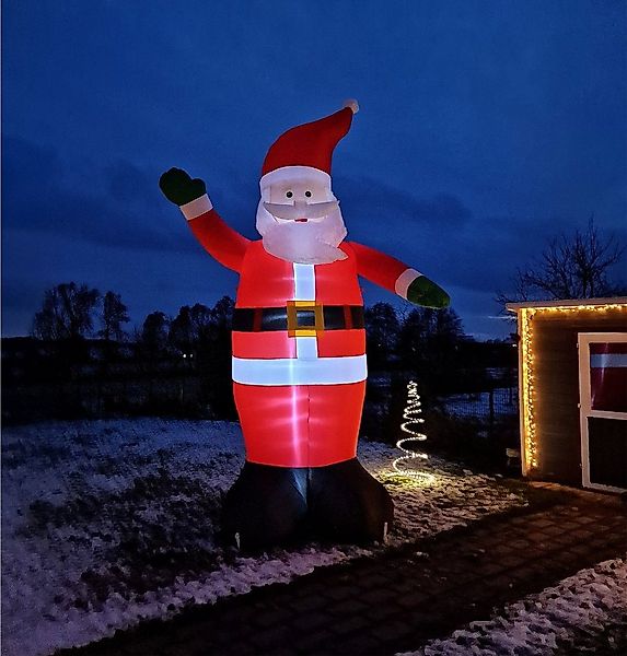 Spetebo Weihnachtsmann XXL LED Weihnachtsmann selbst aufblasbar 400 cm (Stü günstig online kaufen
