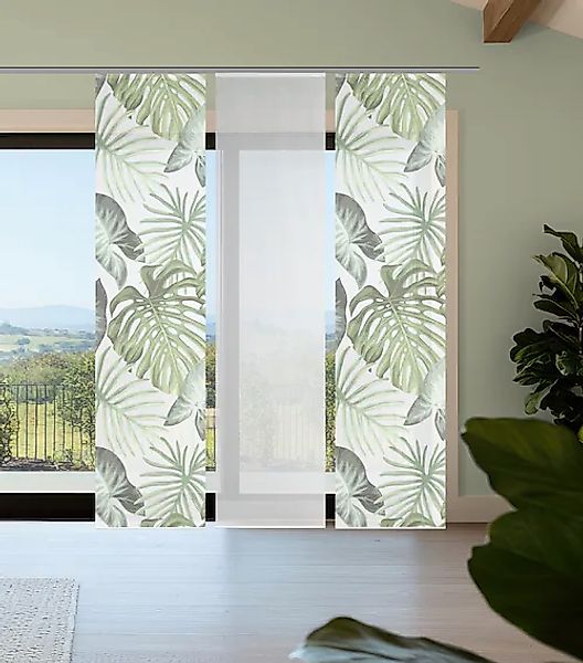 Vision S Schiebegardine »SANJA« Paneelwagen 3 Stk. tlg. Schiebevorhang,Bamb günstig online kaufen