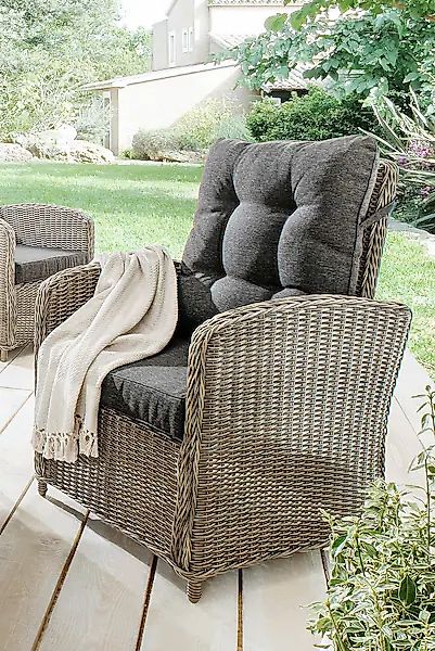 Destiny Loungesessel »MERANO« Aluminium, Polyrattan, inkl. Auflagen, mit Rü günstig online kaufen