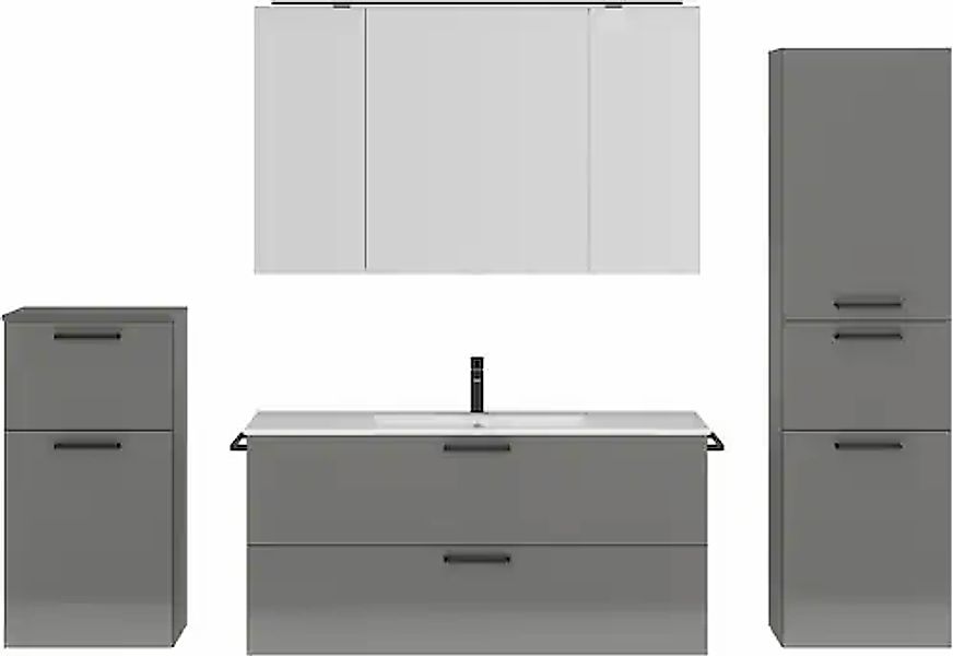 nobilia® Badmöbel-Set »Tolvina« vormontiert, mit Soft-Close, 4 Stk. tlg. günstig online kaufen