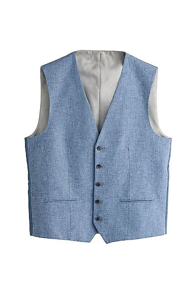 Next Anzugweste Strukturierte Anzugweste aus Leinengemisch (1-tlg) günstig online kaufen