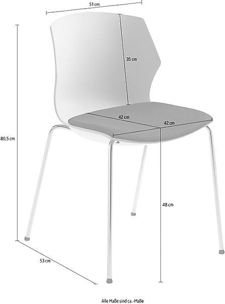 Mayer Sitzmöbel Stapelstuhl "Stapelstuhl myPRIMO" () stapelbar günstig online kaufen