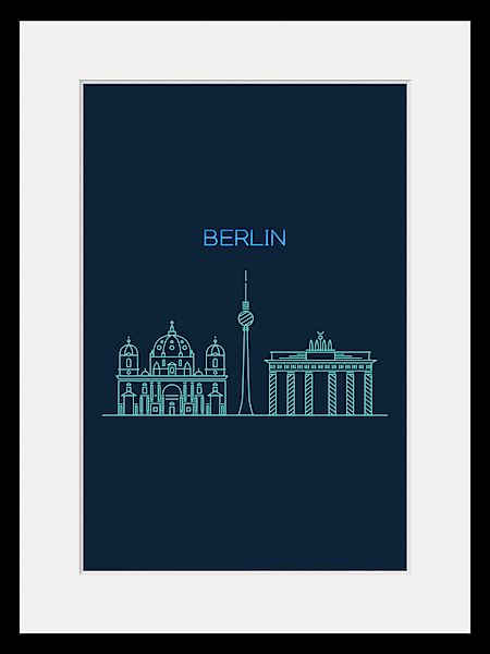 queence Bild »Berlin Sightseeing«, Städte-Stadt-Deutschland-Berlin-Schriftz günstig online kaufen
