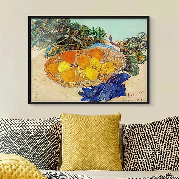 Bild mit Rahmen Van Gogh - Stillleben mit Orangen günstig online kaufen