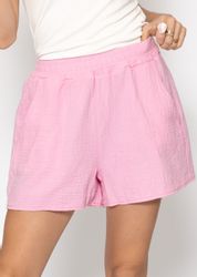 SASSYCLASSY Shorts High-Waist Musselin Shorts Damen günstig online kaufen