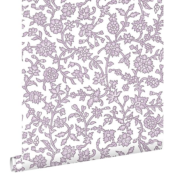 ESTAhome Tapete Blumenmuster Violett 50 x 900 cm günstig online kaufen